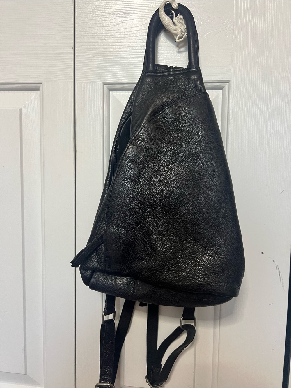 Free People We The Free Soho Convertible Leather Sling Backpack - Black - Picture 2 of 16